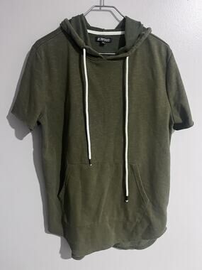 Elwood Hoodie Mens S Green Pullover Hooded Pockets Lightweight Drawstring